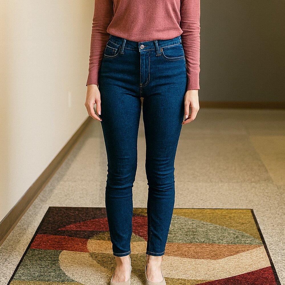 Akira Jeans‎ Juniors Woman 9 Dark Wash Stretchy Denim Leggings Preppy Pants Y2K